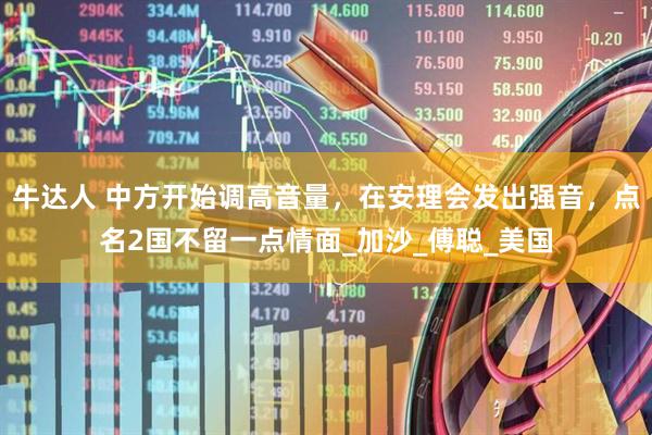 牛达人 中方开始调高音量，在安理会发出强音，点名2国不留一点情面_加沙_傅聪_美国
